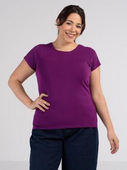 Celtic & Co. Everyday Crew Neck T-Shirt, Dark Amethyst