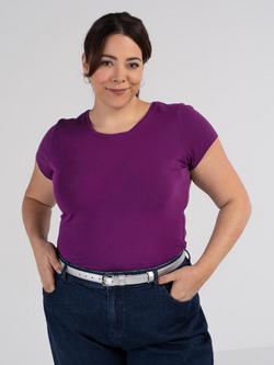 Celtic & Co. Everyday Crew Neck T-Shirt - view 2, Dark Amethyst