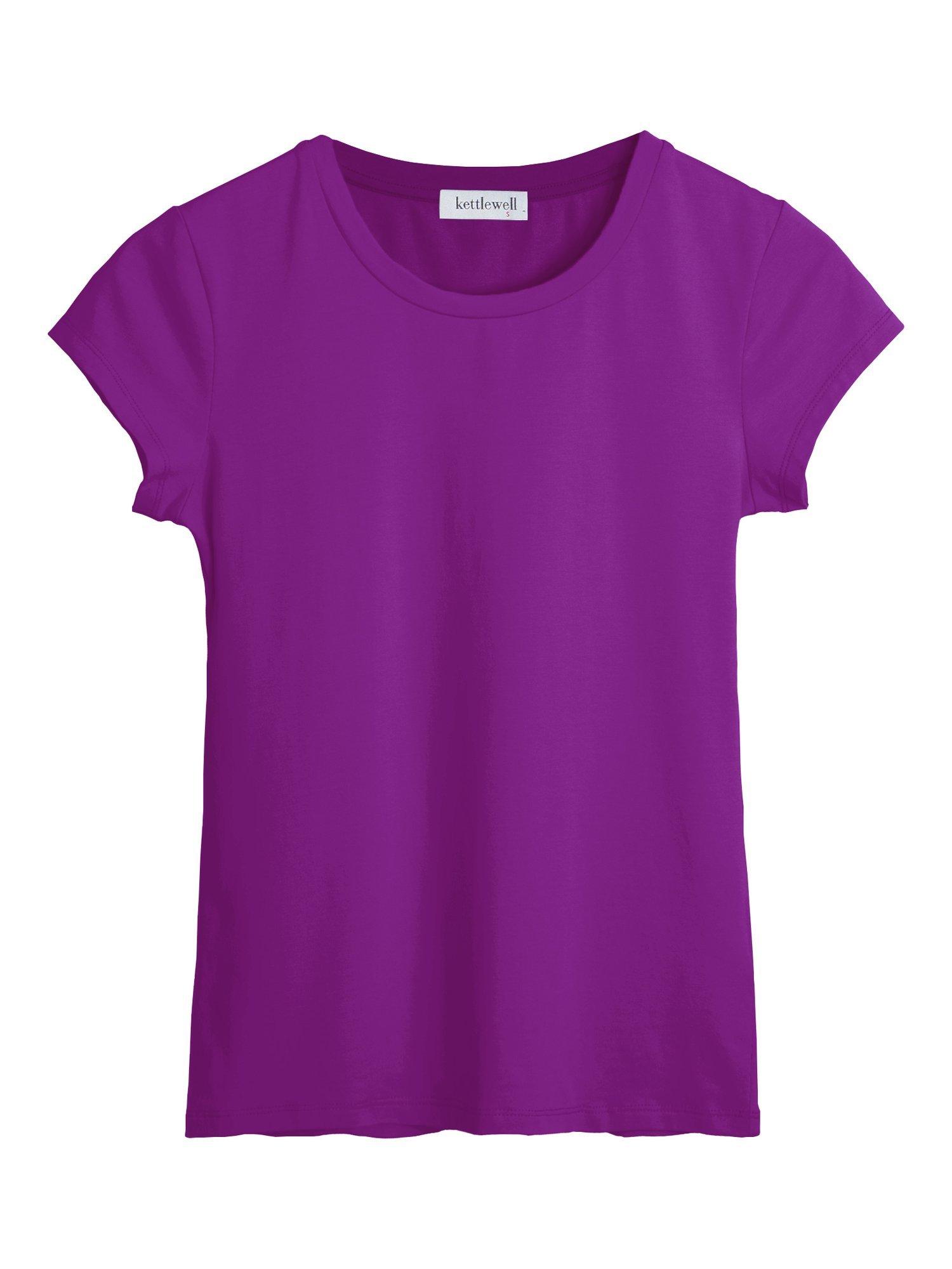 Product image 3 of 3, which shows Celtic & Co. Everyday Crew Neck T-Shirt, Dark Amethyst, 8