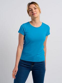 Celtic & Co. Everyday Crew Neck T-Shirt, Azure - view 2, Azure