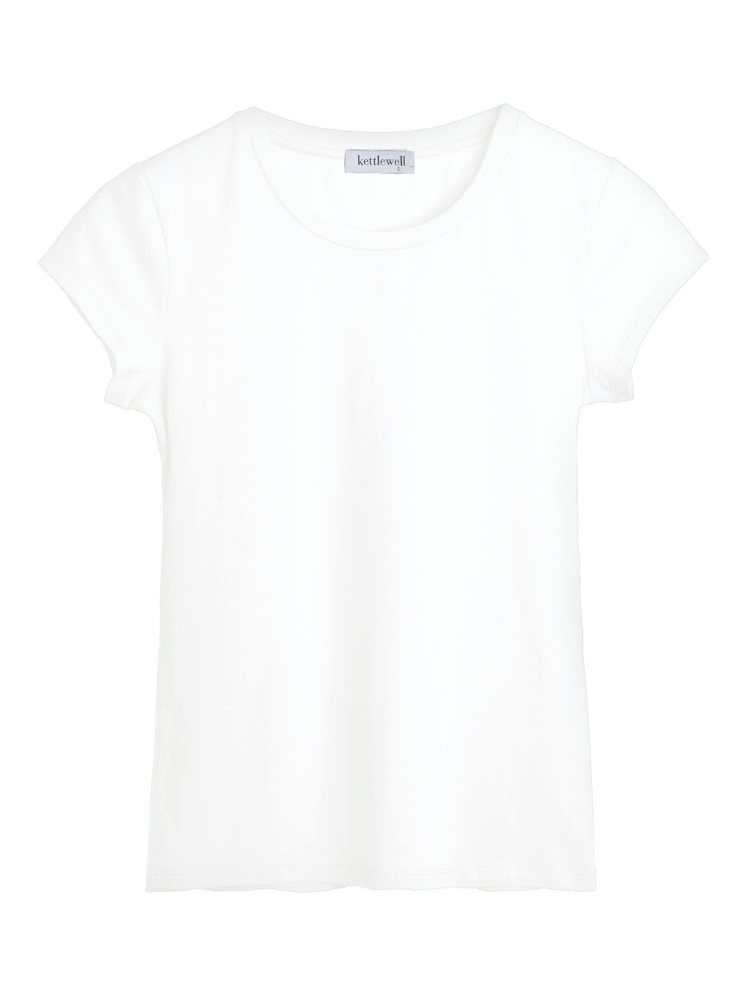 Product image 4 of 4, which shows Celtic & Co. Everyday Crew Neck T-Shirt, Soft White, 8