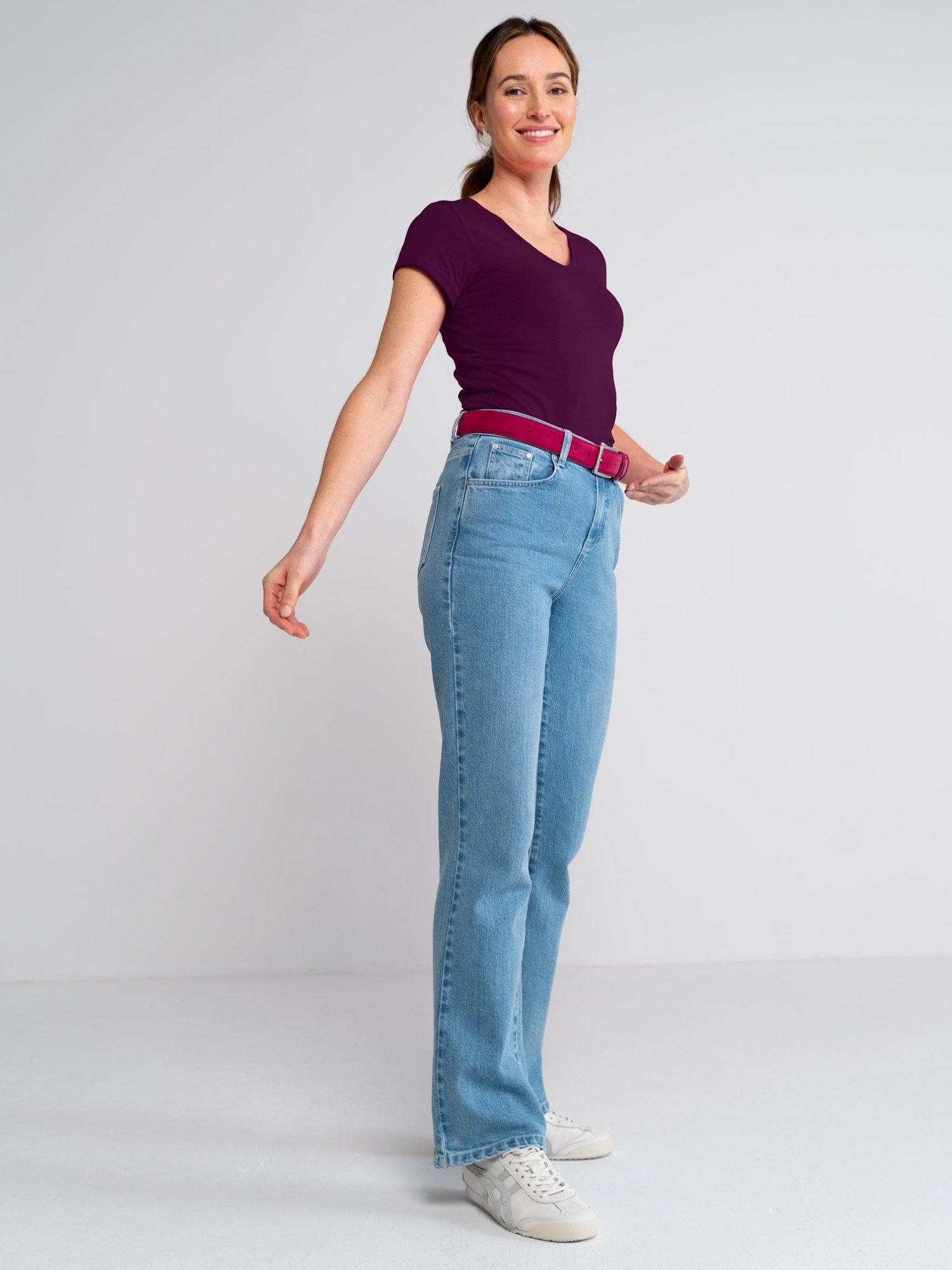 Product image 2 of 3, which shows Celtic & Co. Everyday V-Neck T-Shirt, Cassis, 8