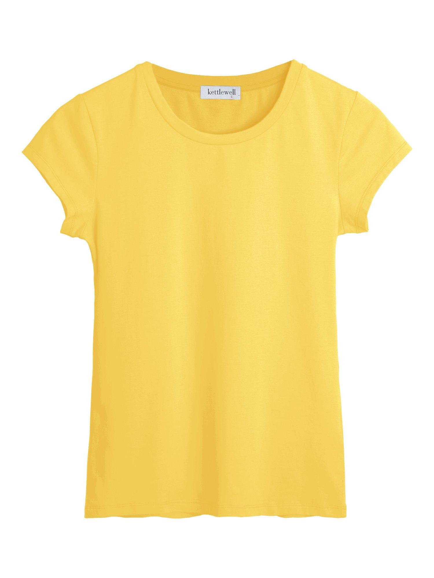 Product image 4 of 4, which shows Celtic & Co. Everyday Crew Neck T-Shirt, Daffodil, 8