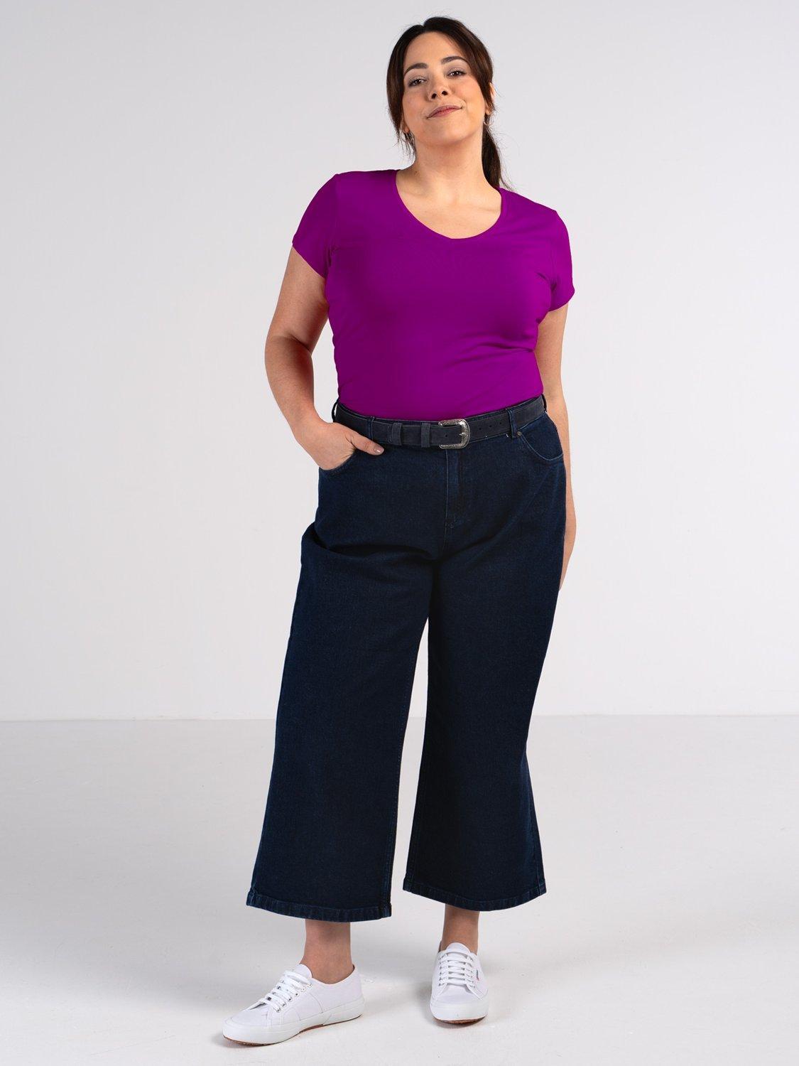 Product image 3 of 3, which shows Celtic & Co. Everyday V-Neck T-Shirt, Dark Amethyst, 8