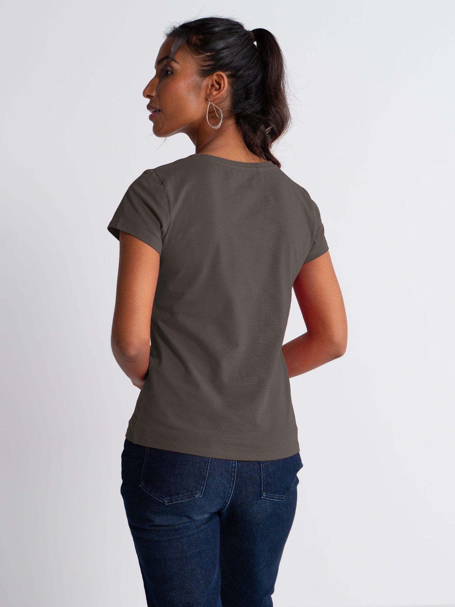 Product image 2 of 4, which shows Celtic & Co. Everyday V-Neck T-Shirt, Mole, 8