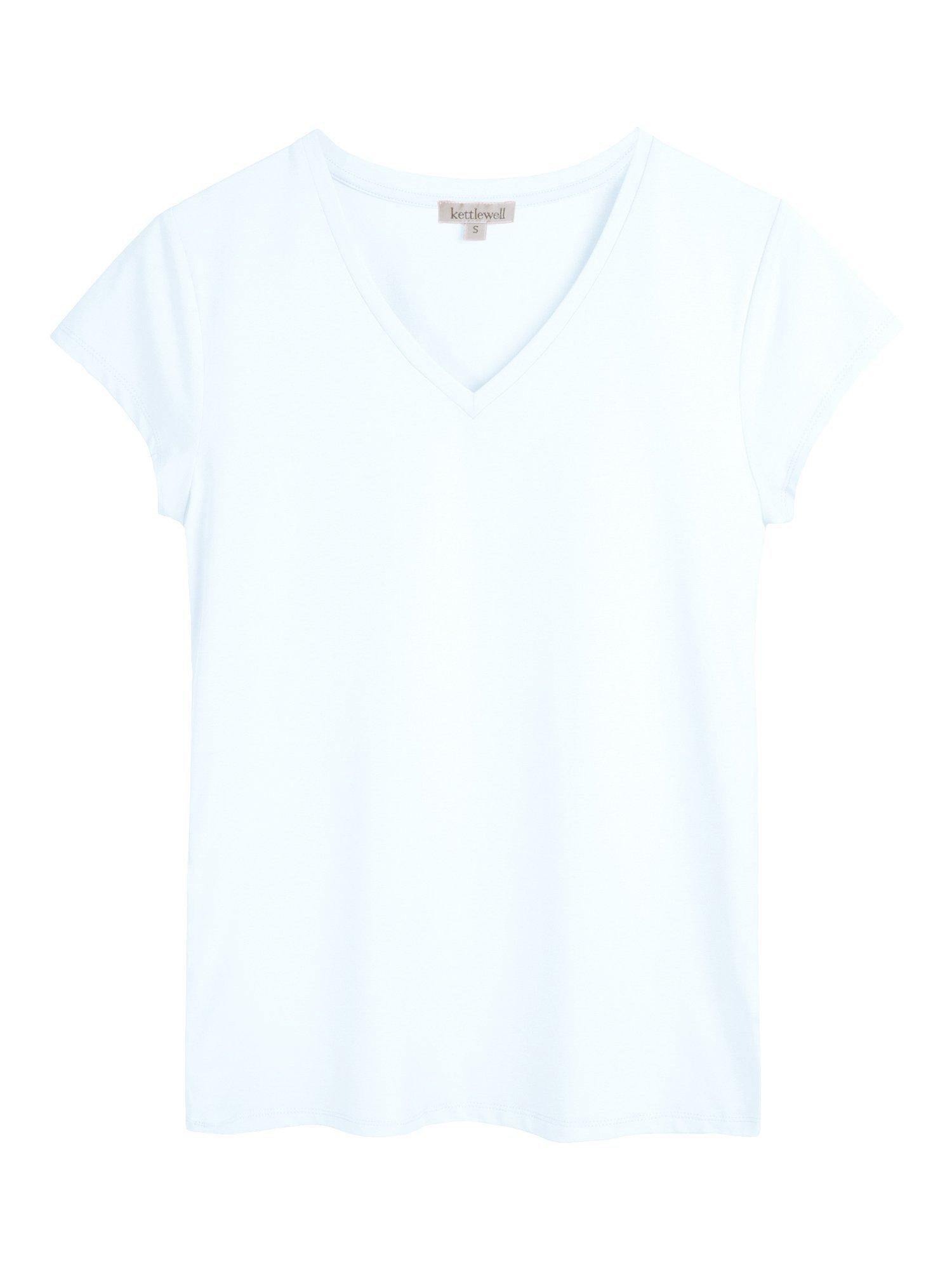 Product image 5 of 5, which shows Celtic & Co. Everyday V-Neck T-Shirt, White, 8