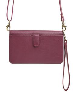 Celtic & Co. Crossbody Leather Phone Bag, Oxblood - view 2, Oxblood