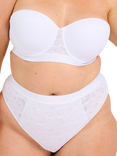 Oola Lingerie Floral Lace Knickers, White