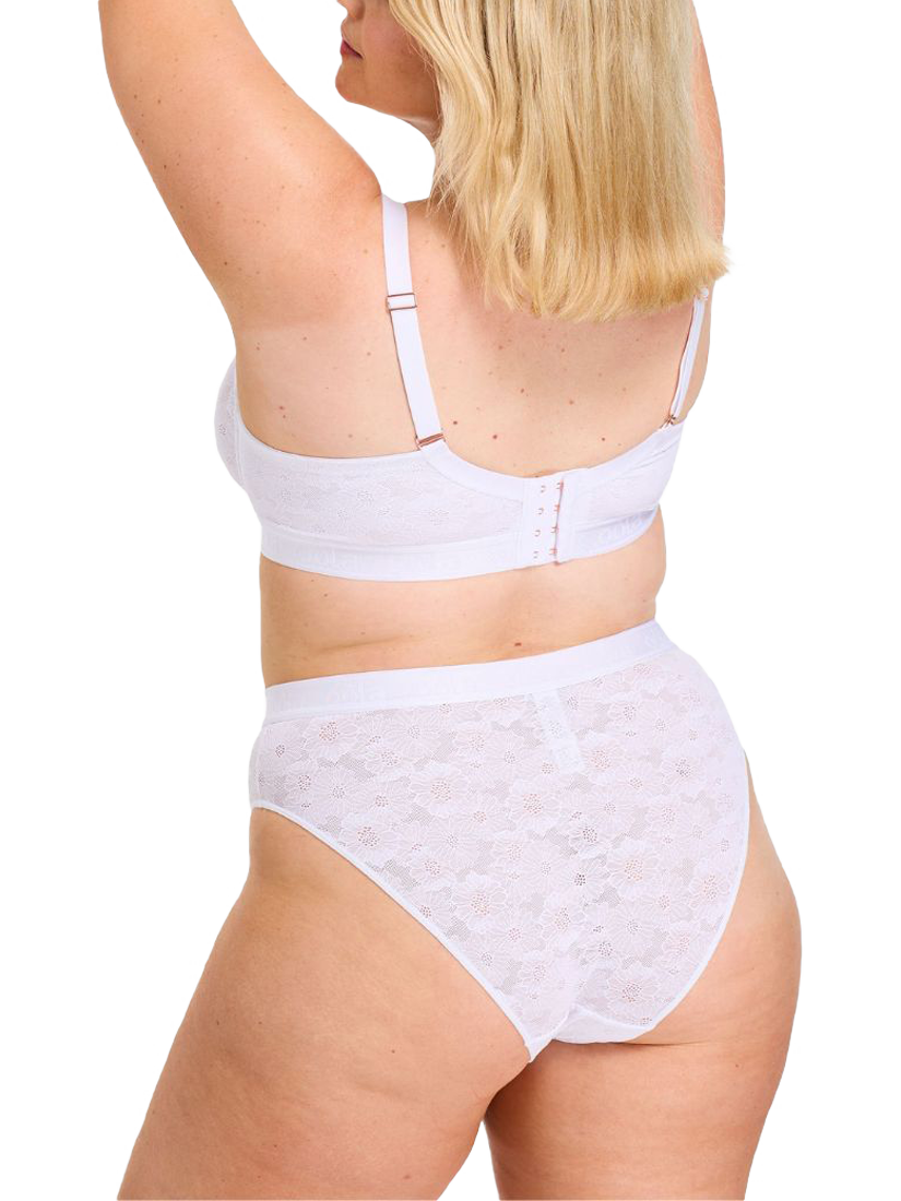 Product image 3 of 6, which shows Oola Lingerie Floral Lace Knickers, White, 14-16