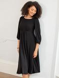 Alie Street Kimberly Sparkle Knit Midi Dress, Sparkle Black