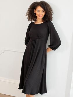 Alie Street Kimberly Sparkle Knitted Midi Dress, Sparkle Black - view 2, Sparkle Black