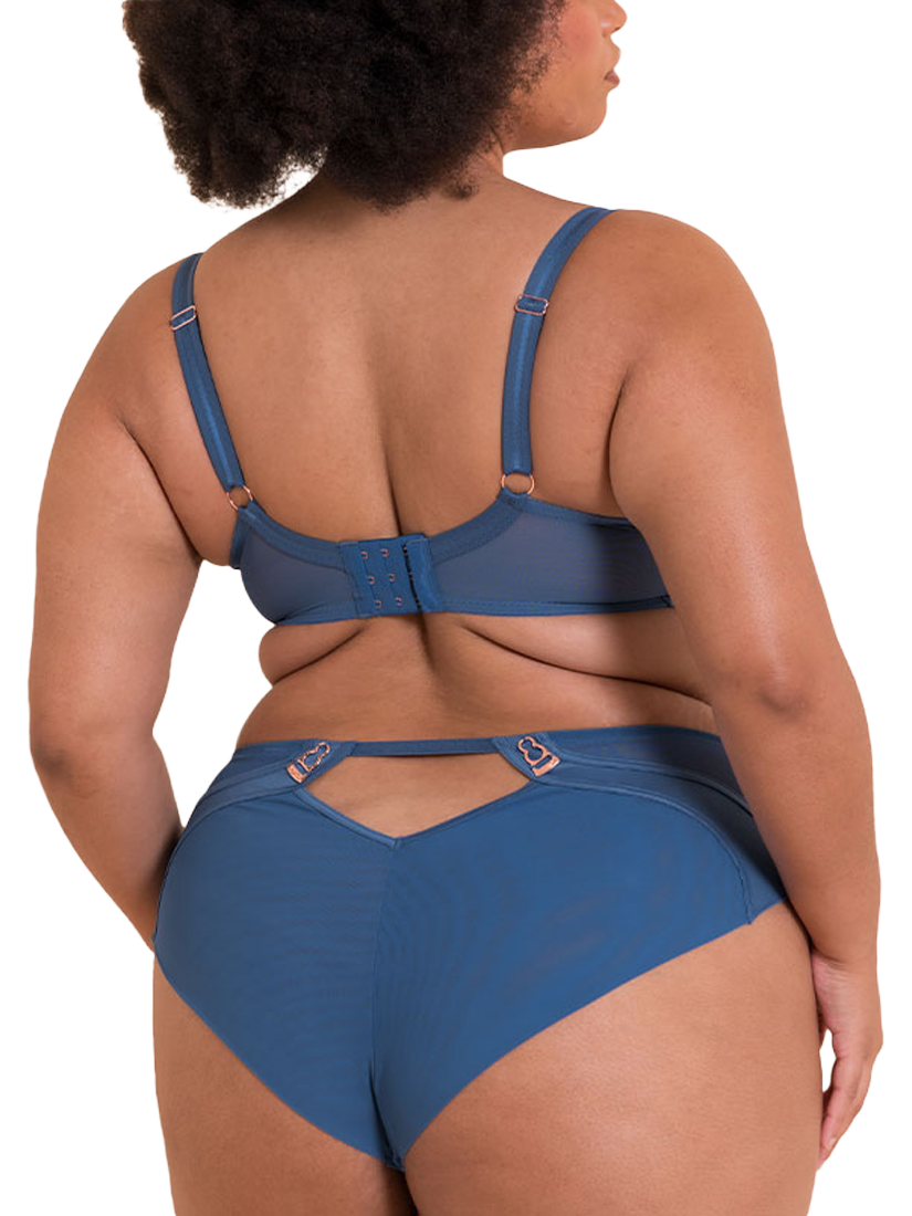 Product image 5 of 6, which shows Curvy Kate Suspense High Waist Lace Knickers, French Blue, S