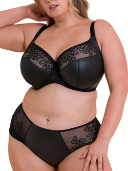Curvy Kate Enchant Floral High Waist Knickers, Black