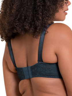 Curvy Kate All Night Lace Underwired Balcony Bra, Denim Blue - view 2, Denim Blue
