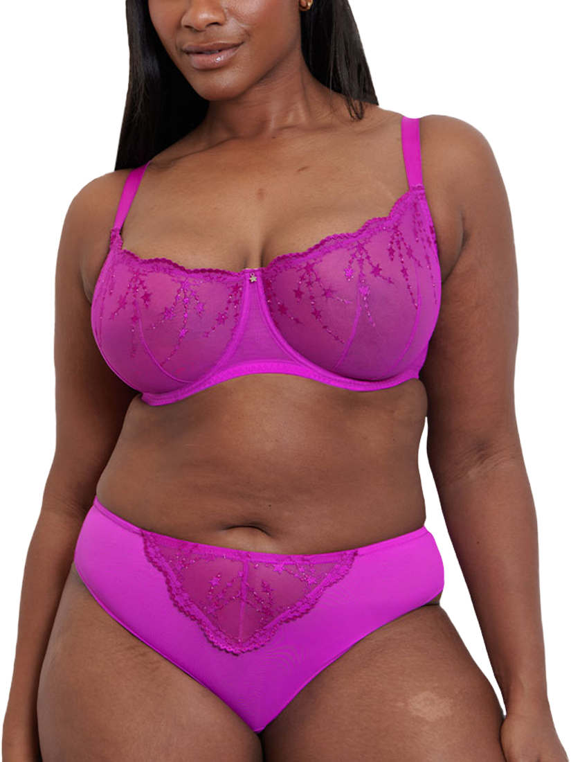 Product image 3 of 6, which shows Curvy Kate Stardust Balcony Bra, Vivid Violet, 30E
