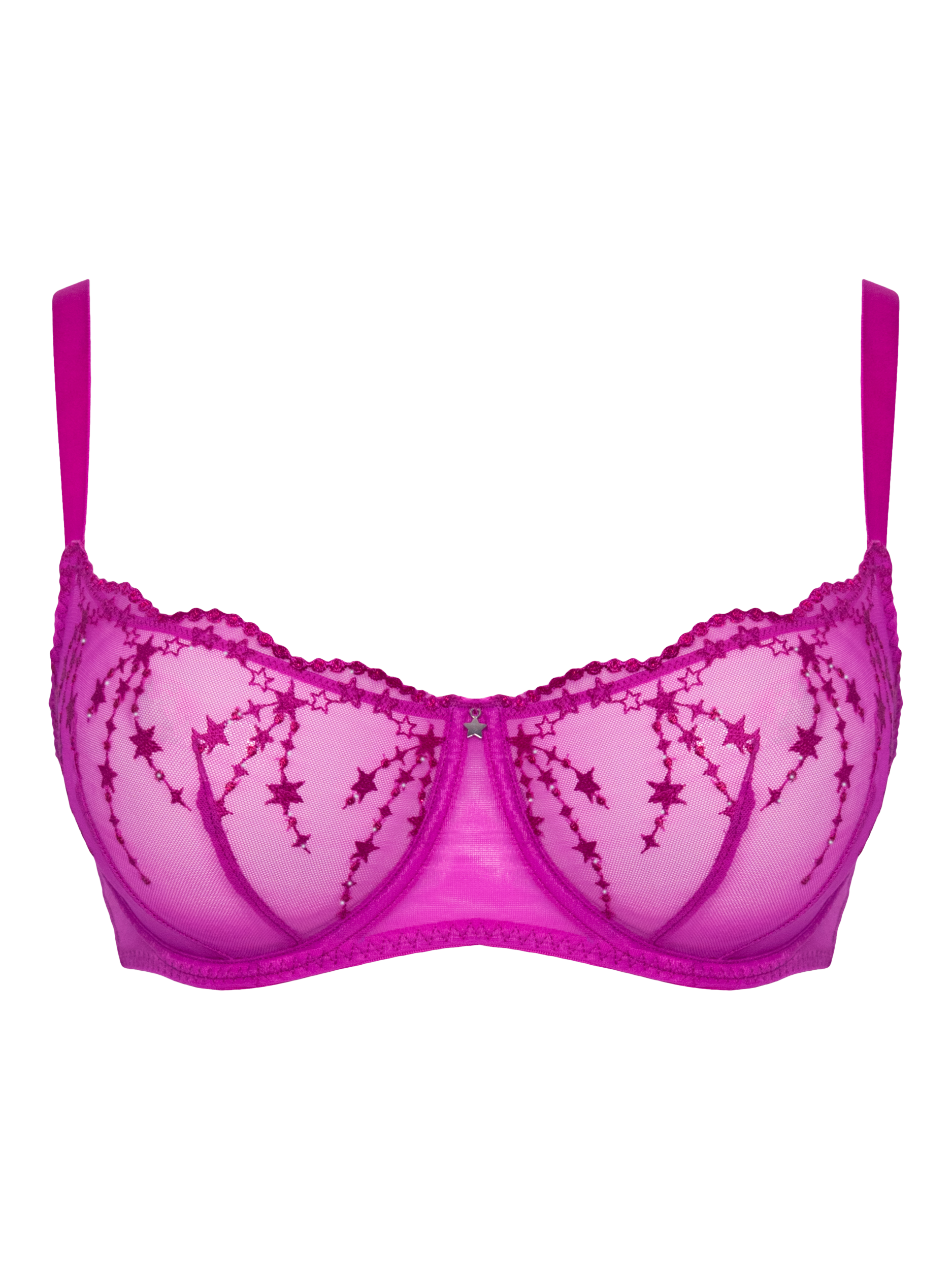 Product image 4 of 6, which shows Curvy Kate Stardust Balcony Bra, Vivid Violet, 30E