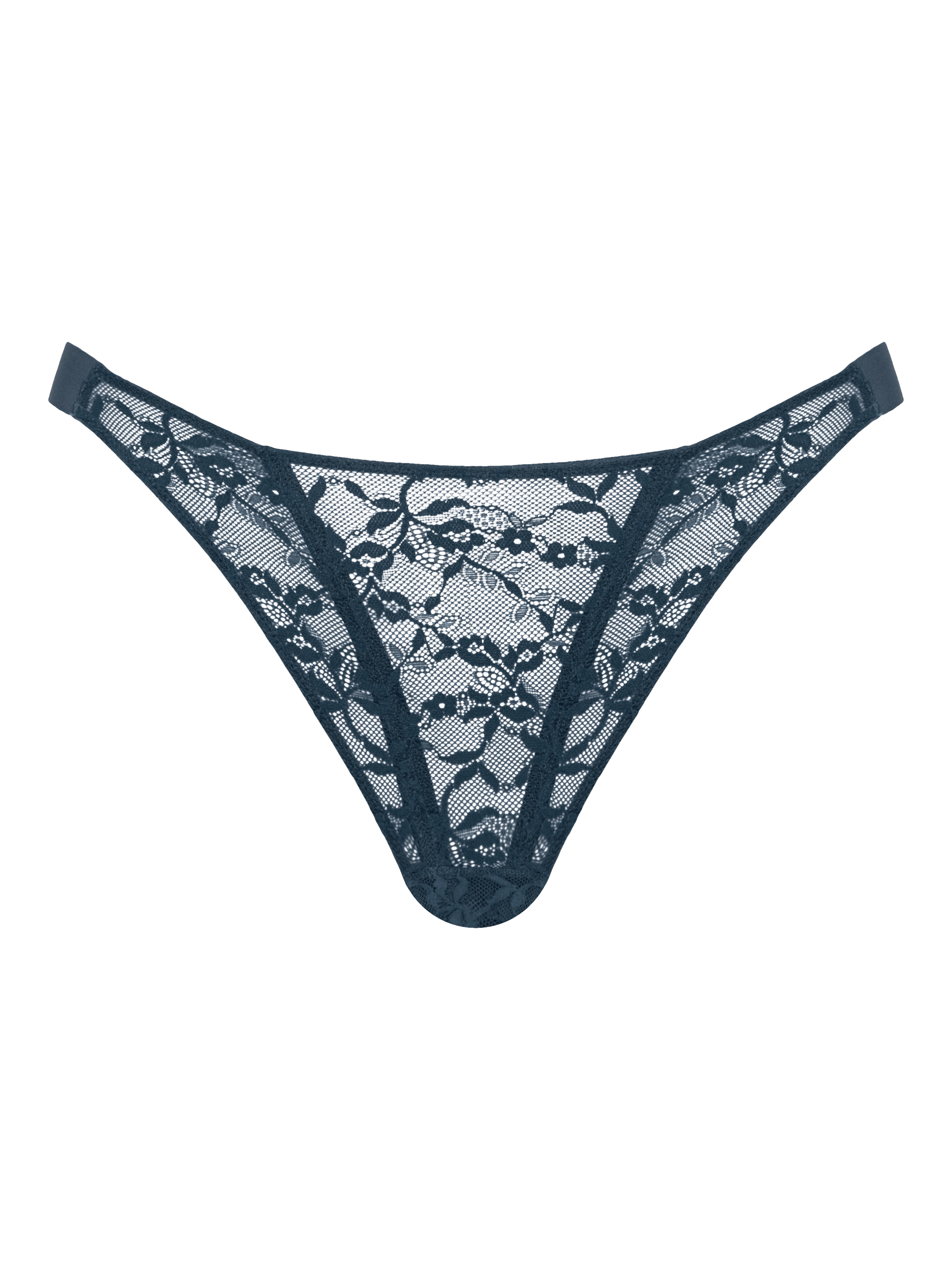 Product image 6 of 6, which shows Curvy Kate All Night Tanga Knickers, Denim Blue, S