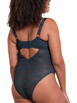 Curvy Kate All Night Lace Body, Denim Blue - view 2, Denim Blue