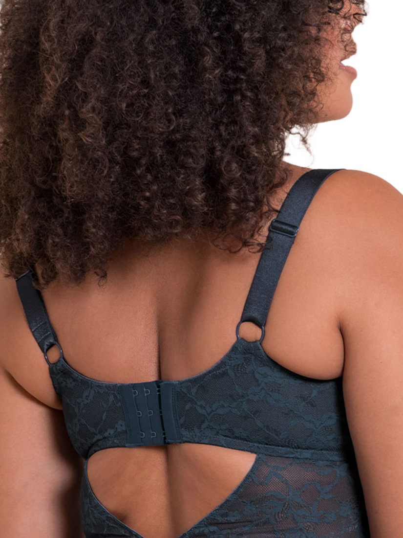 Product image 5 of 7, which shows Curvy Kate All Night Lace Body, Denim Blue, 32DD