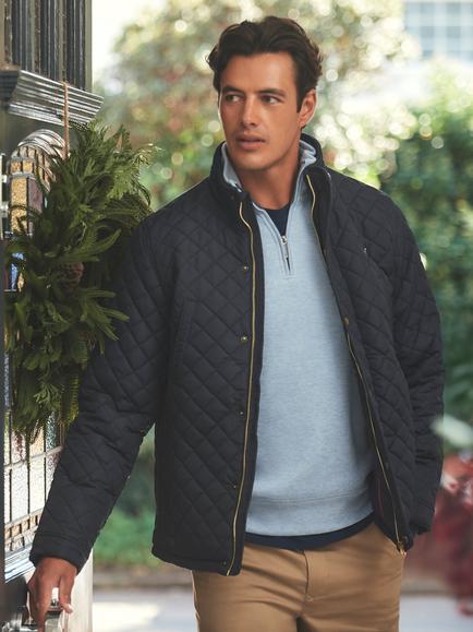 Crew Clothing Chapley Quilted Jacket, Navy, Navy