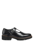 Pod Kids' Kayla Leather T-Bar Buckle Shoes, Black