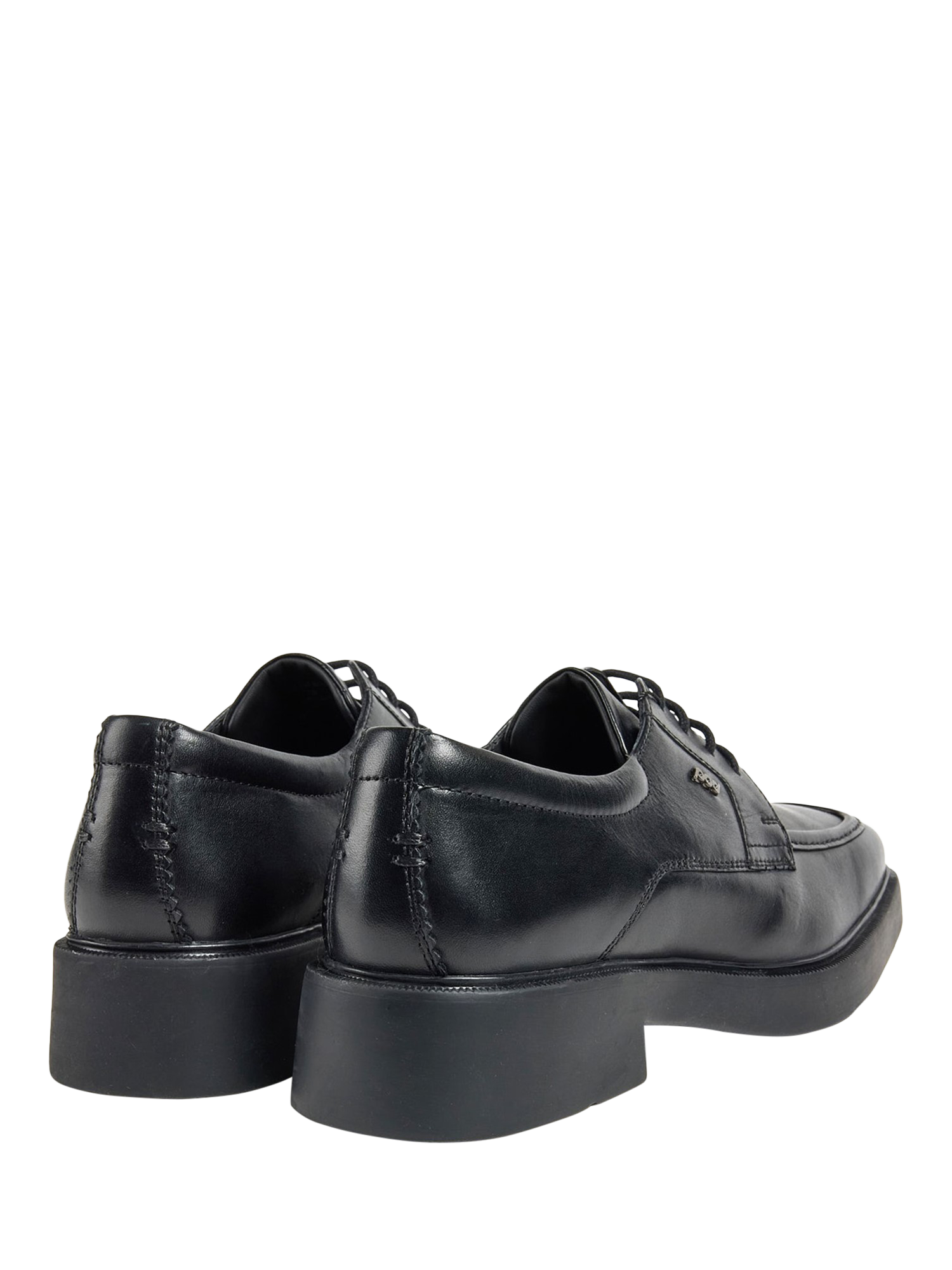Product image 3 of 3, which shows Pod Kids' Leather Lace Up Shoes, Black, 3