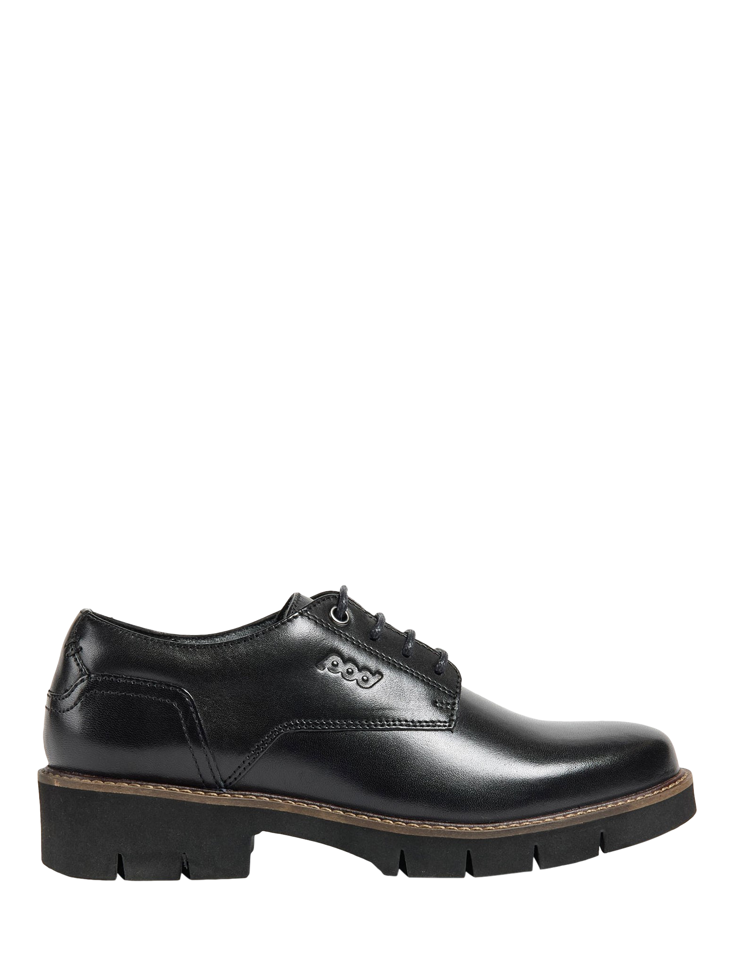Product image 1 of 3, which shows Pod Kids' Kinsley Leather Lace Up Shoes, Black, 3