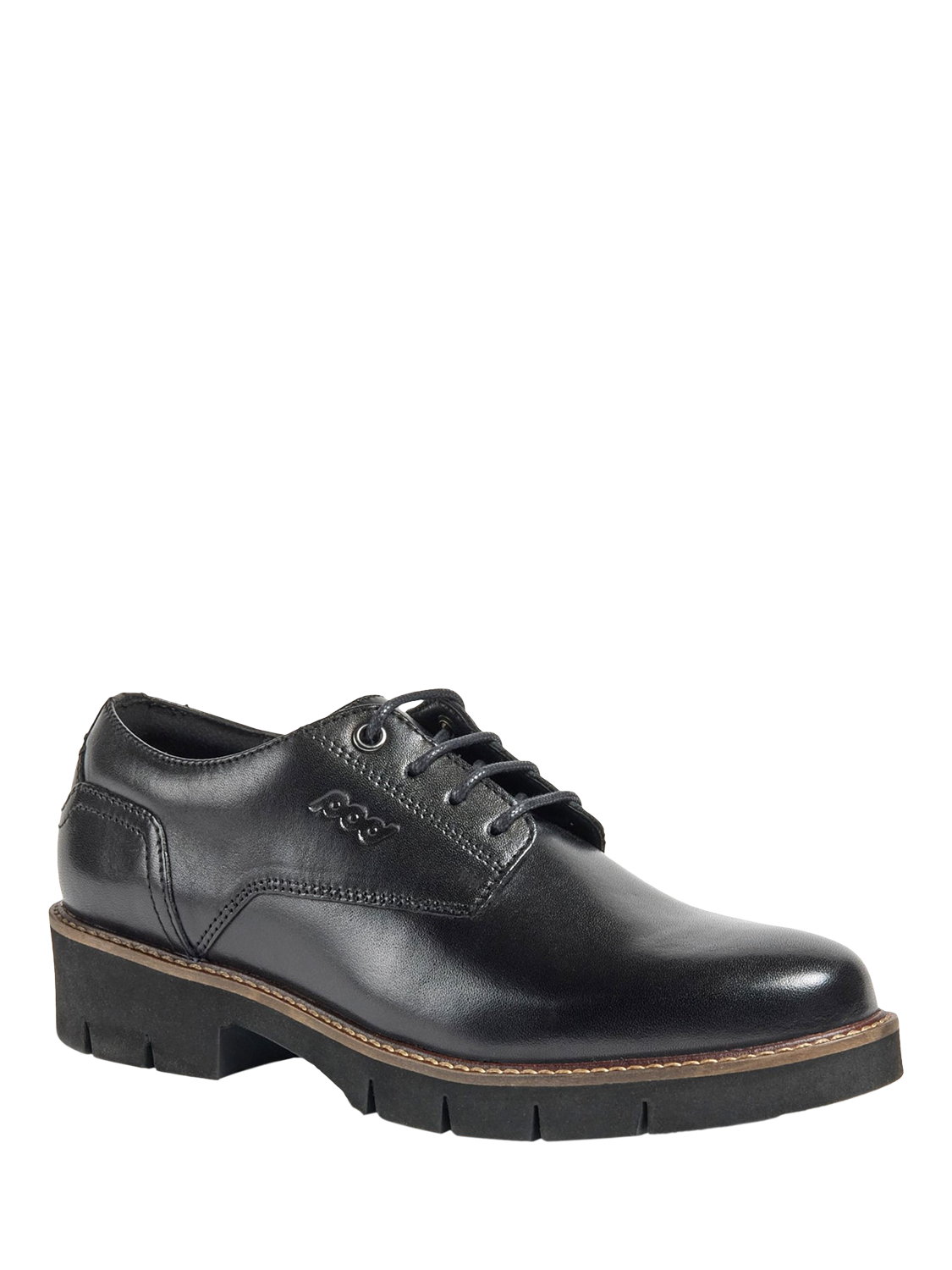 Product image 2 of 3, which shows Pod Kids' Kinsley Leather Lace Up Shoes, Black, 3