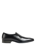Pod Earl Leather Slip On Shoes, Black