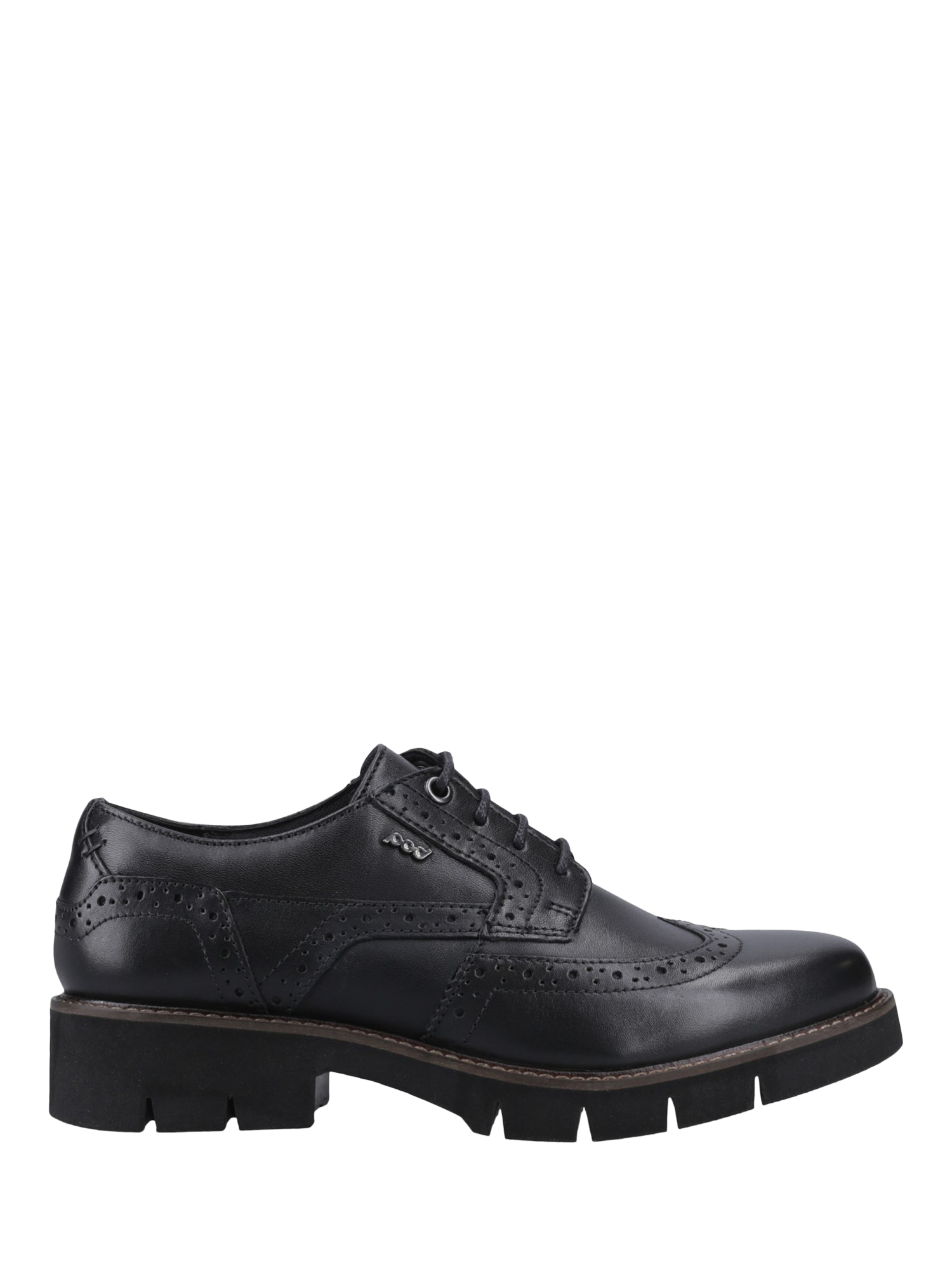Product image 1 of 4, which shows Pod Kacey Leather Lace Up Brogues, Black, 3