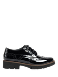 Pod Kacey Patent Leather Lace Up Brogues, Black