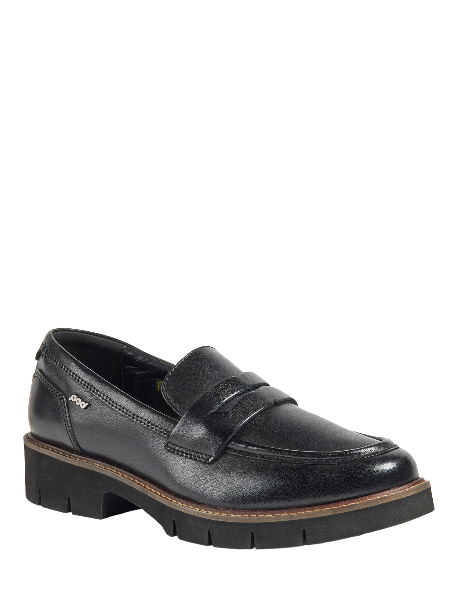 Product image 2 of 3, which shows Pod Kaltin Leather Loafers, Black, 4