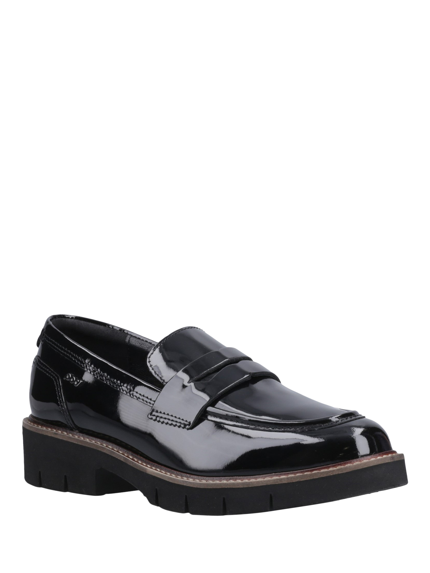 Product image 2 of 3, which shows Pod Kaltin Leather Penny Loafers, Black, 4