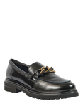 Pod Tate Leather Snaffle Trim Loafers, Black