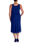 chesca Bias Cut Chiffon Dress, Cobalt Blue