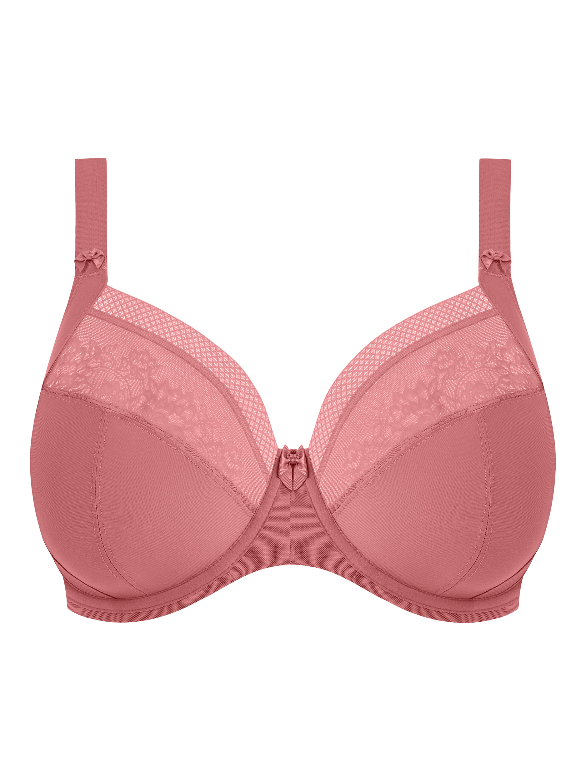 Product image 4 of 4, which shows Elomi Nerina Plus Size Underwire Plunge Bra , Dusty Rose, 34F