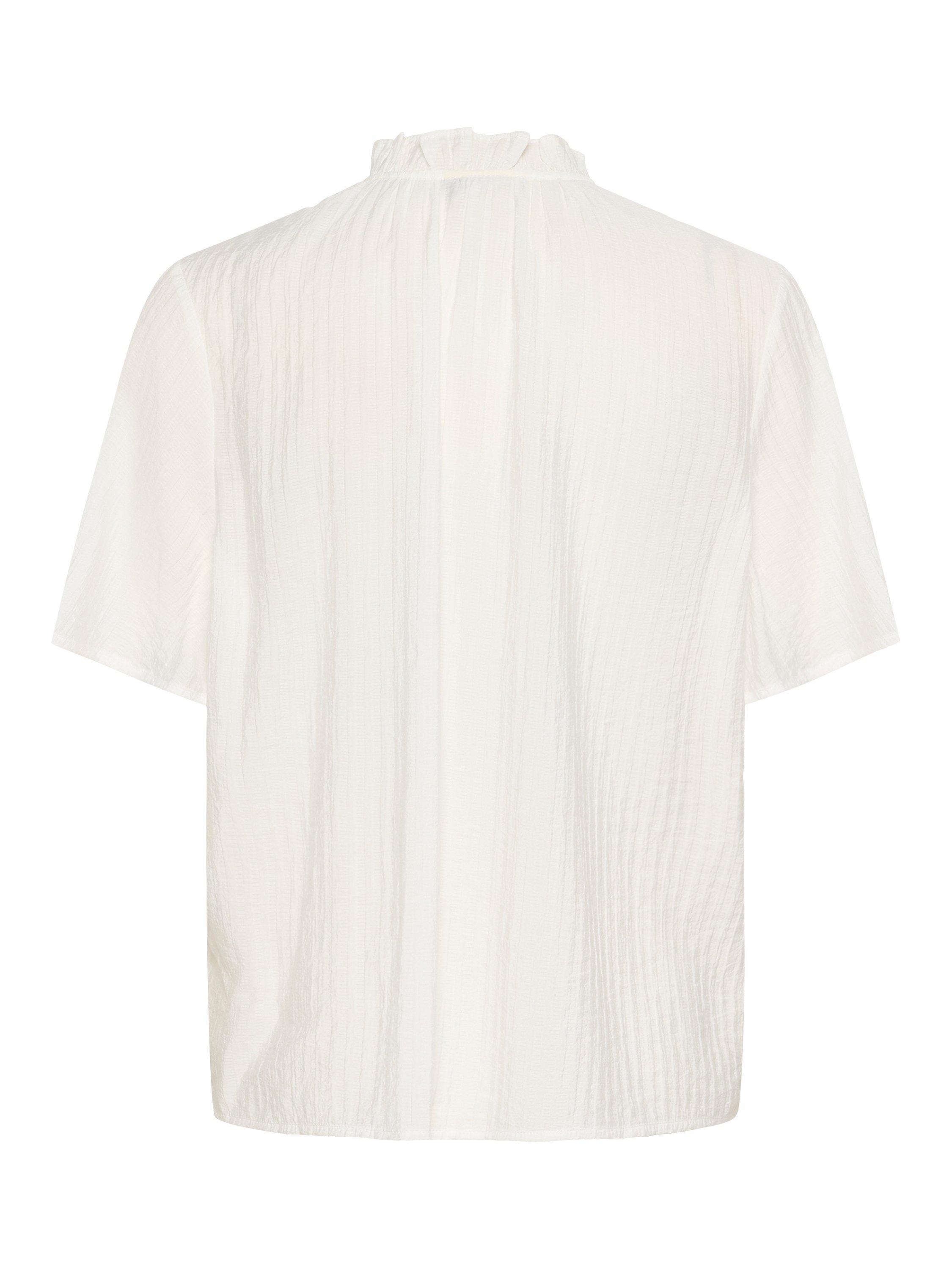 Product image 6 of 6, which shows KAFFE KAlianna Short Sleeve Tie Neck Blouse, Chalk, 8