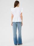 KAFFE KAgerid V-Neck Cap Sleeve Flounce Top