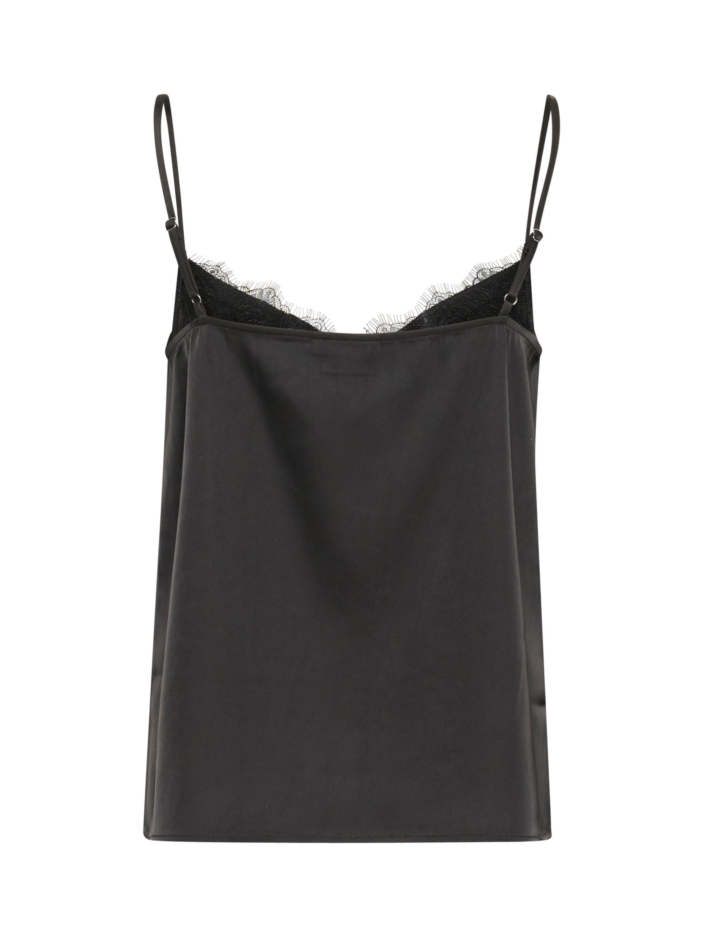 Product image 6 of 6, which shows KAFFE Hilda Camisole Top, Black, 8