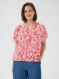KAFFE KABeathe Round Neck Short Sleeve Blouse