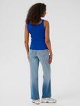 KAFFE KAcarna Sleeveless Cotton Blend Scoop Neck Tank Top, Surf The Web