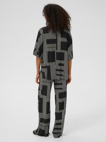 KAFFE Donny Shirt, Black/Multi - view 2, Black/Multi
