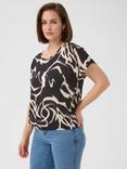KAFFE KAbeathe Round Neck Short Sleeve Blouse