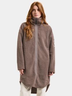 Didriksons Jill Teddy Full Zip Jumper, Bark