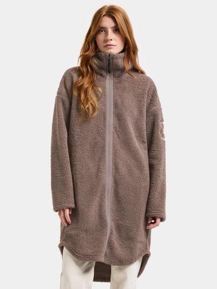 Didriksons Jill Teddy Full Zip Jumper, Bark