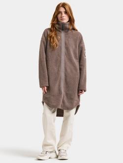 Didriksons Jill Teddy Full Zip Jumper - view 2, Bark