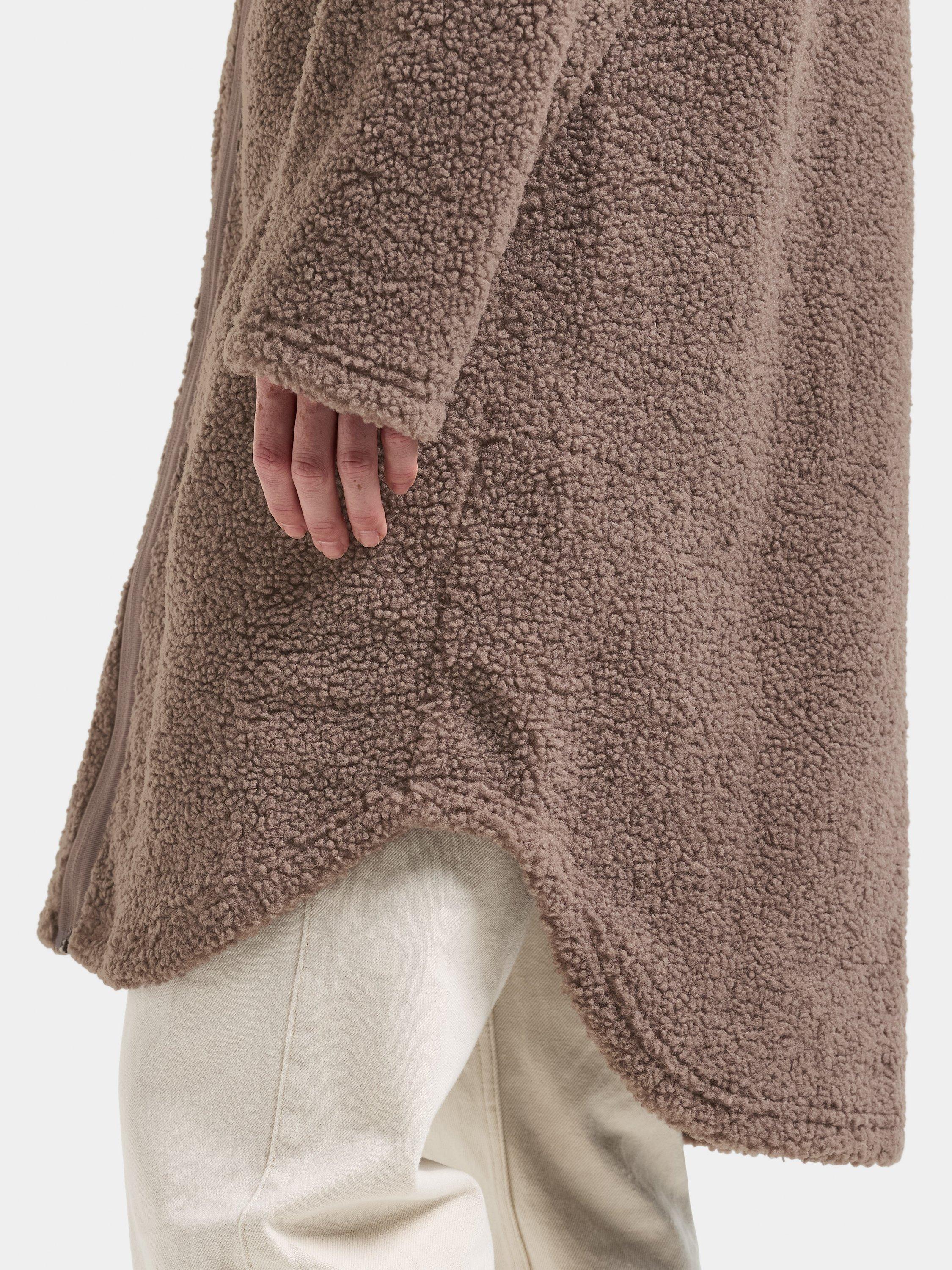 Product image 8 of 10, which shows Didriksons Jill Teddy Full Zip Jumper, Bark, 8