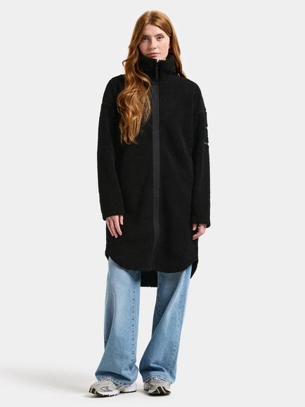 Didriksons Jill Teddy Full Zip Jumper - view 2, Black
