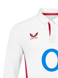 Castore Unisex RFU England Home Long Sleeve Rugby Shirt, White/Red
