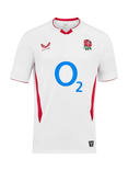 Castore Kids' RFU England Home Rugby Shirt, White / Red